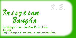 krisztian bangha business card