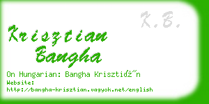 krisztian bangha business card
